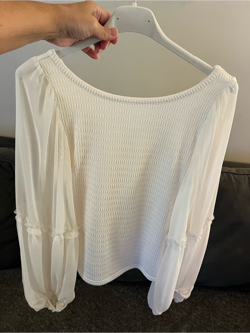 NWOT Anthropologie ivory blouse xs